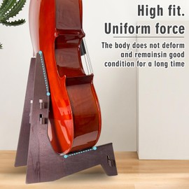 Wooden Cello Stand with Bow Holder for 1/8 - 4/4 Cellos | Detachable & Portable Full-Size Cello Stand | Universal Instrument Stand for Guitars/Bass