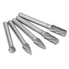 5Pcs Rotary File Bit 2 Pattern Woodworking Grinding Head Drill