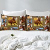 Feelyou Twin Size Galloping Horse Comforter Cover Set with 1
