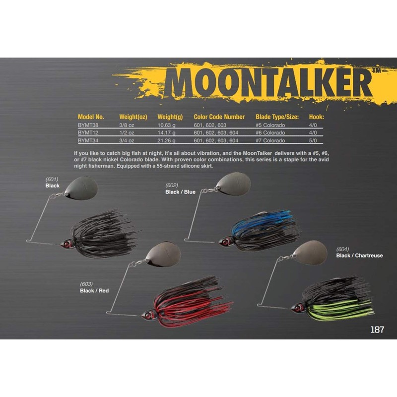 BOOYAH Moon Talker - Black/Silver Flake - 3/4 oz