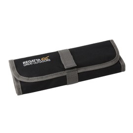 Regatta Unisex's Cutlery Set-Black/Seal Grey, 4 Persons