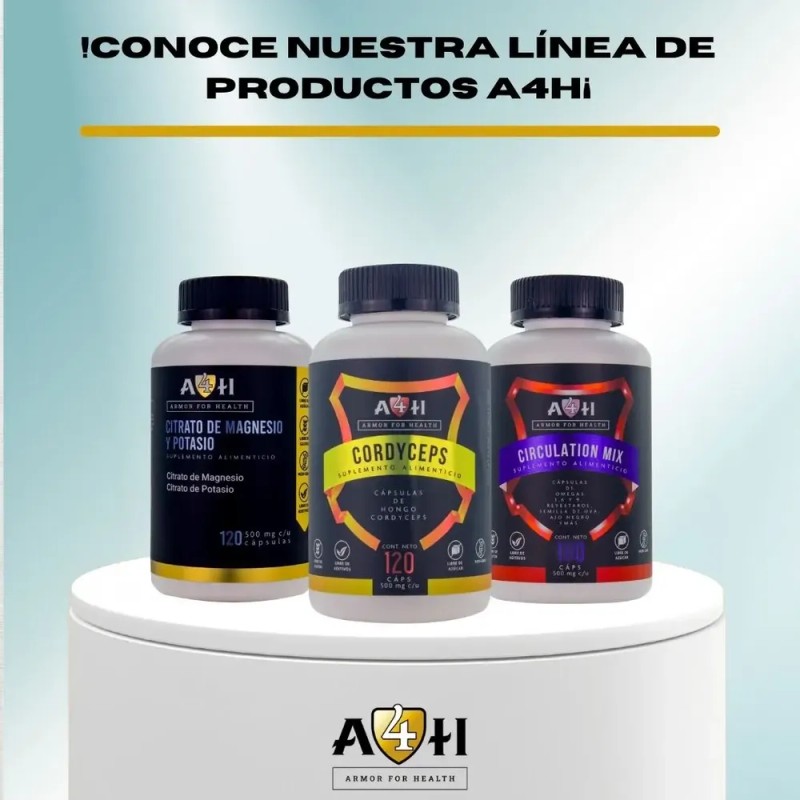 Suplemento A4h Resveratrol Curcumina Antioxidante 120 Caps