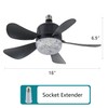 18" Socket Fan Light with Remote, Dimmable LED Ceiling Fans