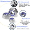 Hmevsafinect 12pcs M12x1.25mm Nylock Nylon Inserted Self Locking Nut, 304(A2-70)