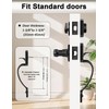 Tinewa Camelot Black Front Door Handle and Deadbolt Set, Front
