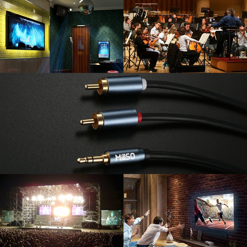 Millso 3.5 mm Jack to RCA Audio Cable 2 m