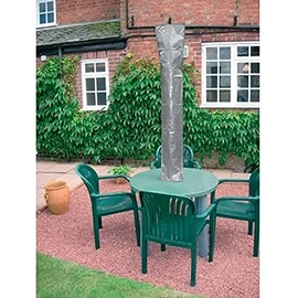 Ram© Grey Waterproof Garden Rotary Parasol Cover With Tie Down 160CM
