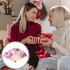 4 Stück Handfächer Bunt Fecher, Damen Sommer Handfächer Klein Fecher