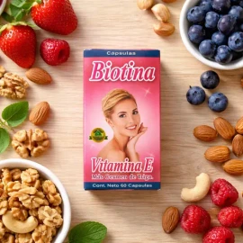 Biotina Con Vitamina E Y Germen De Trigo 60 Cápsulas                                                                                                  