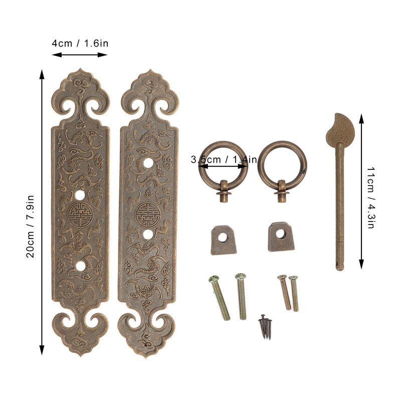 Pull Handle Antique Chinese Auspicious Clouds Good Luck Drawer Pulls