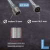 LICHTBLAU Kink Resistant Stainless Steel Extension I 60 cm I
