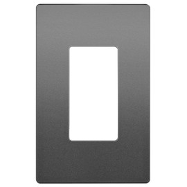 LIDER Matte Finish Decorator Switch Cover, Screwless Wall Plate, Mid-Size 1-Gang 4.88" x 3.11", Unbreakable Polycarbonate Thermoplastic, UL Listed, LSWP-31M-SG, Space Gray