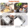 Pack of 6 Stainless Steel Food Storage Containers with Lid,