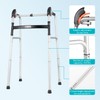 NORTTA Foldable Stair Climbing Walker for Seniors, Adjustable 4-Leg Height