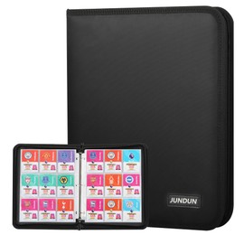 JUNDUN Card Binder 9 -Pocket,720 Pockets Fireproof Trading Card Albums Holder with Zipper for MTG, TCG, Game Cards and Sports Cards