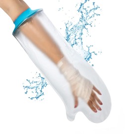 Adult Waterproof Arm Cast Cover, Reusable Cast Covers Protector for Shower Arm Adult Swimming, Lightweight Cast Protector Arm Cast Sleeve Transparent for Protection While Taking Shower