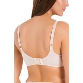 Teyli Women's Bra - Minimiser Bra Underwire - Cotton Bra - Bra Large Sizes - Bra Large Breasts - Comfort Strong Hold Bra - Women's Underwired Minimiser - Women's Bra Women Bra, beige