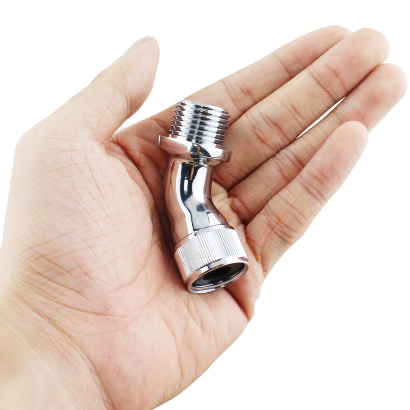 TAODAN Silver Brass Hose Elbow Adaptor G1/2 Male to Female