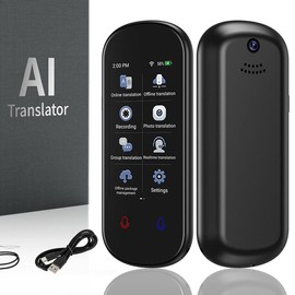 【Ferxiner】exs ulity Translator Device, Real Time Smart Voice Photo Translator,  Instant Translator with 3.1" Touch Screen & 139 Countries,Offline Online for Business Learning Travel Audio Digita - style: w10
