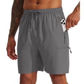 Willit Men's Hiking Cargo Shorts Quick Dry Golf Athletic Shorts 7" Lightweight Summer Shorts with Pockets Dark Gray XXL