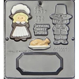 Candy Molds N More Pilgrim Scene Chocolate Candy Mold Thanksgiving 1017