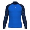 ARENA Men's Vest L/S Allover Rash Guard Shirt, Blue China-navy
