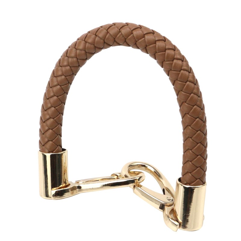 Nicerity PU Leather Braided Purse Strap 11.8inch Replacement Handle Short
