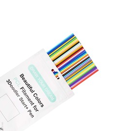 QUANSHENL 3D Pen, Filament, 3D, 10 Colors, Low Printing Temperature, Modeling Material, Refill for PCL, 3D Pens, Filament, Multicolored Craft Kit, 3Doodler Start