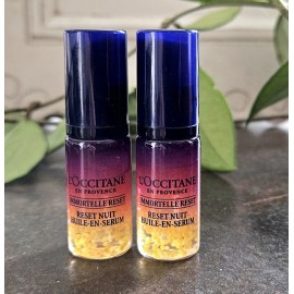 L'Occitane Lot Of 2 L'Occitane En Provence Immortelle Overnight Reset Oil In Serum 4ml ea.
