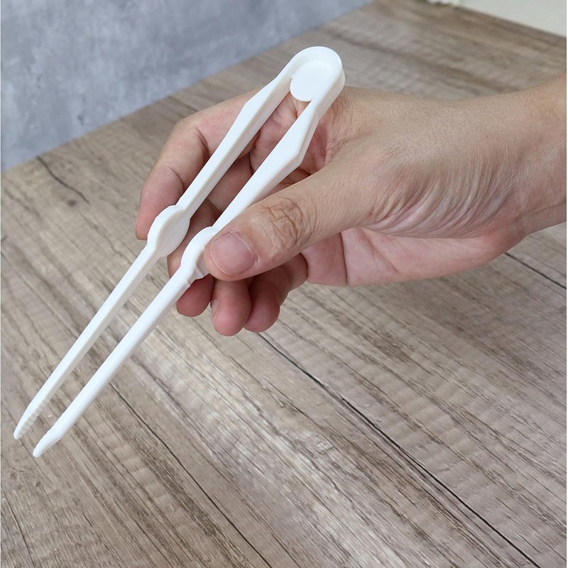 Chip Tongs Salad Food Clip (White, 18CM)