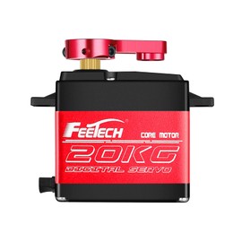 FEETECH 20KG Servo Motor 7.4V High Voltage Waterproof High Torque RC Servo Full Metal Gear Digital Servo, Aluminum Case, Control Angle 180° for 1/8 1/10 RC Cars, TRAXXS x4, Baja, RC4WD, GTR and More
