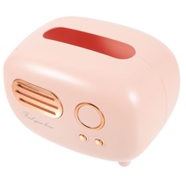ABOOFAN 1Pc Retro Tv Shape Tissue Holder Creative Wall Mounted Napkin Box for Vintage Decor for Kitchen Bedroom Hotel Functional Towel Container Pink