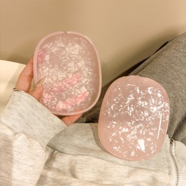 Cute Glitter Case Compatible with Airpods Max with Cleaner Kit,Bling Luxurious Dazzling Pink Shell Accessories for Airpod Max,Soft Silicone Skin Anti-Scratch Shockproof Protective Cover for Women Girl