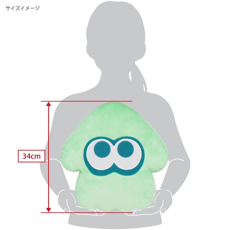 SAN-EI Splatoon 3 All Star Collection Cushion, Squid, Light Blue,