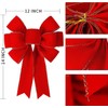 DHRUTI Christmas Bow, Christmas Red Bow, Christmas Tree Bows, Large