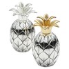 Godinger Pineapple Salt & Pepper Set,Silver/Gold