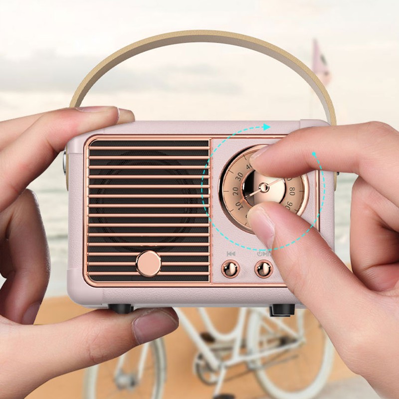 Retro Bluetooth Speaker Old Fashioned Classic Portable Mini Wireless Speaker