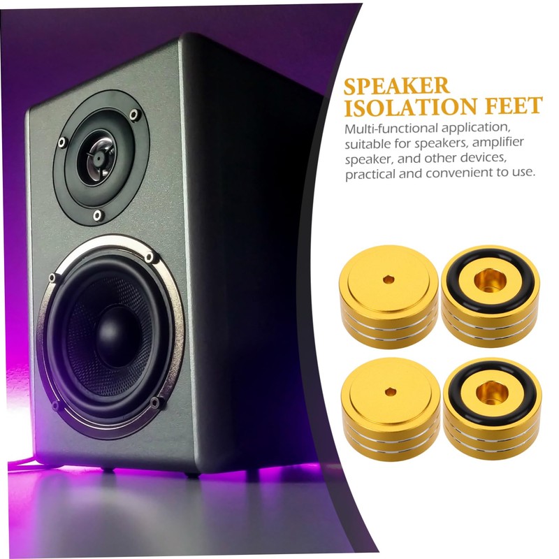jojofuny 4sets Speaker Cabinet Feet Pads Rubber for Amplifier Isolation