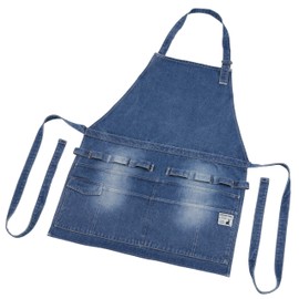 Captain Stag UG-3266 Outdoor Camping Barbecue Field Apron, Long, Denim