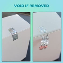 1X3CM Anti-Counterfeit Labels Security Stickers Hologram Labels Tamper Receipt Leave Remains VOID Tags Stickers (150 Sheets) (Silver)