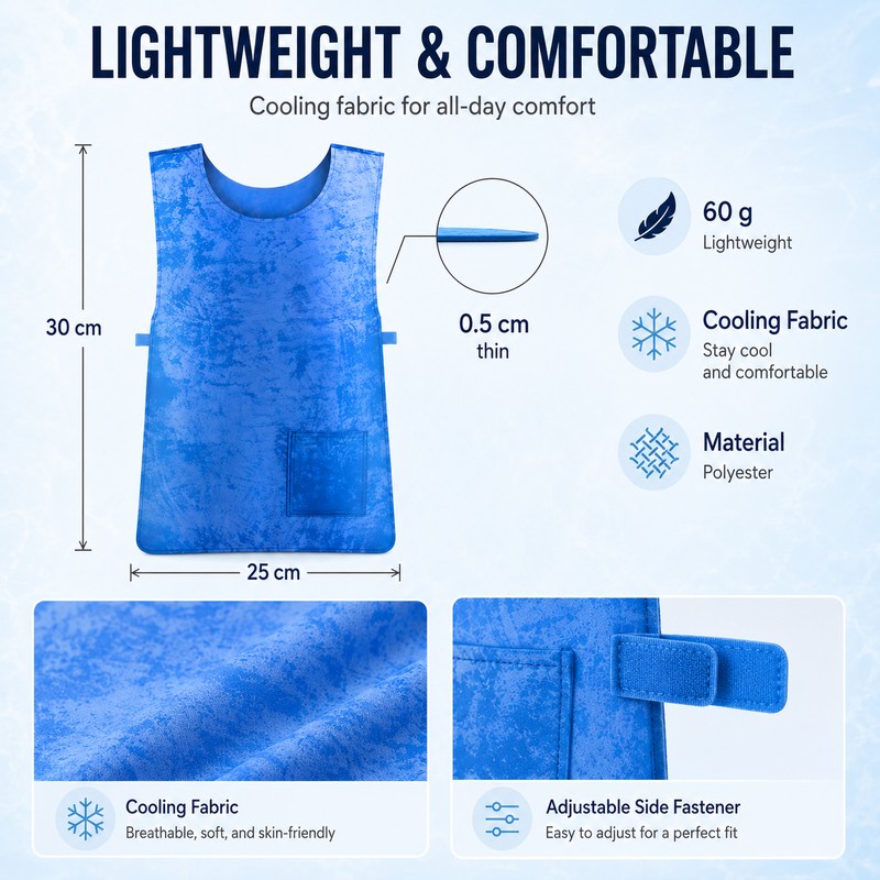 Cooling Vest for Outdoor Work & Sports – Reusable Water-Activated