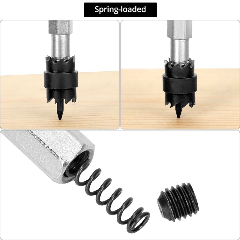 QWORK® Pack of 13 Spot Welding Drill Bits, 3/8 Inch