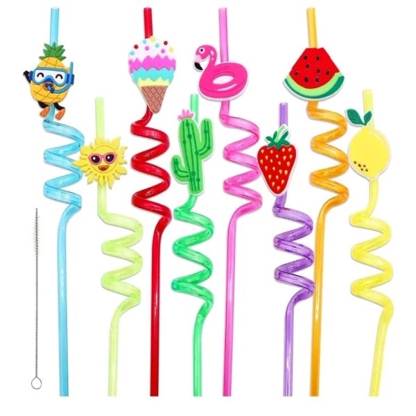Unbranded 24 PC Reusable Crazy Straws. Party Pack. Variety Of