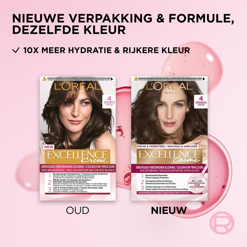 L'Oréal Paris - L'Oréal Paris 4 Medium Brown Excellence Cream