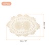 sourcing map 4 Pcs 16x10 Inch Handmade Crochet Doilies, Polyester