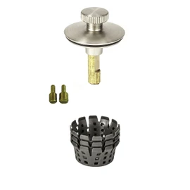 PermaFLOW PF WaterWorks PF0951-BN - Tapón de Drenaje Universal para Tina/Tina (Cierre Giratorio) Incluye Accesorios de 3/8 Pulgadas y 5/16 Pulgadas