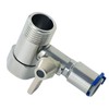 Stainless Steel Water Supply Adapter 1/2" x 1/2" x 3/8"