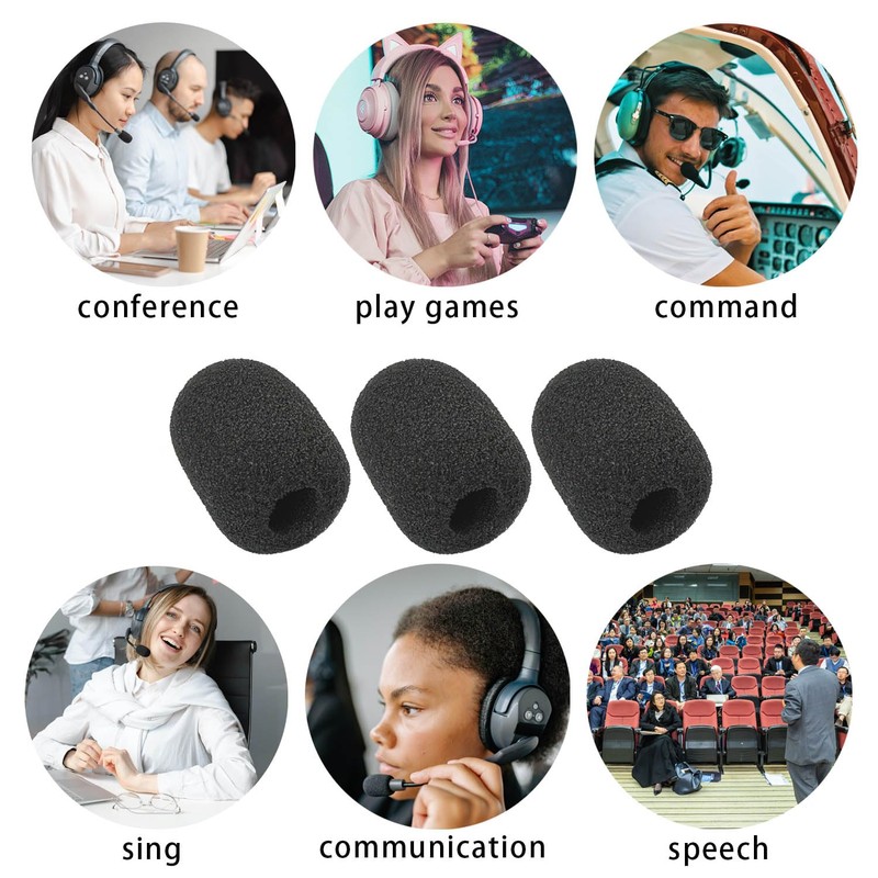30 Pack Mini Size Lapel Headset Mic Foam Covers Microphone