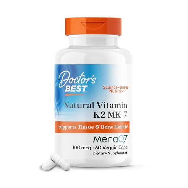 Doctor's Best Natural Vitamin K2 Mk-7 with MenaQ7, 100mcg Vitamin