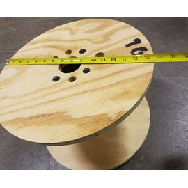 For 15 1/2 X 10 1/2 inch wood cable reel wooden wire spool holds 500 feet of 2 awg Electrical Wire & Cable
